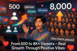 A small streamer I follow grew from 500 to over 8,000 viewers in months